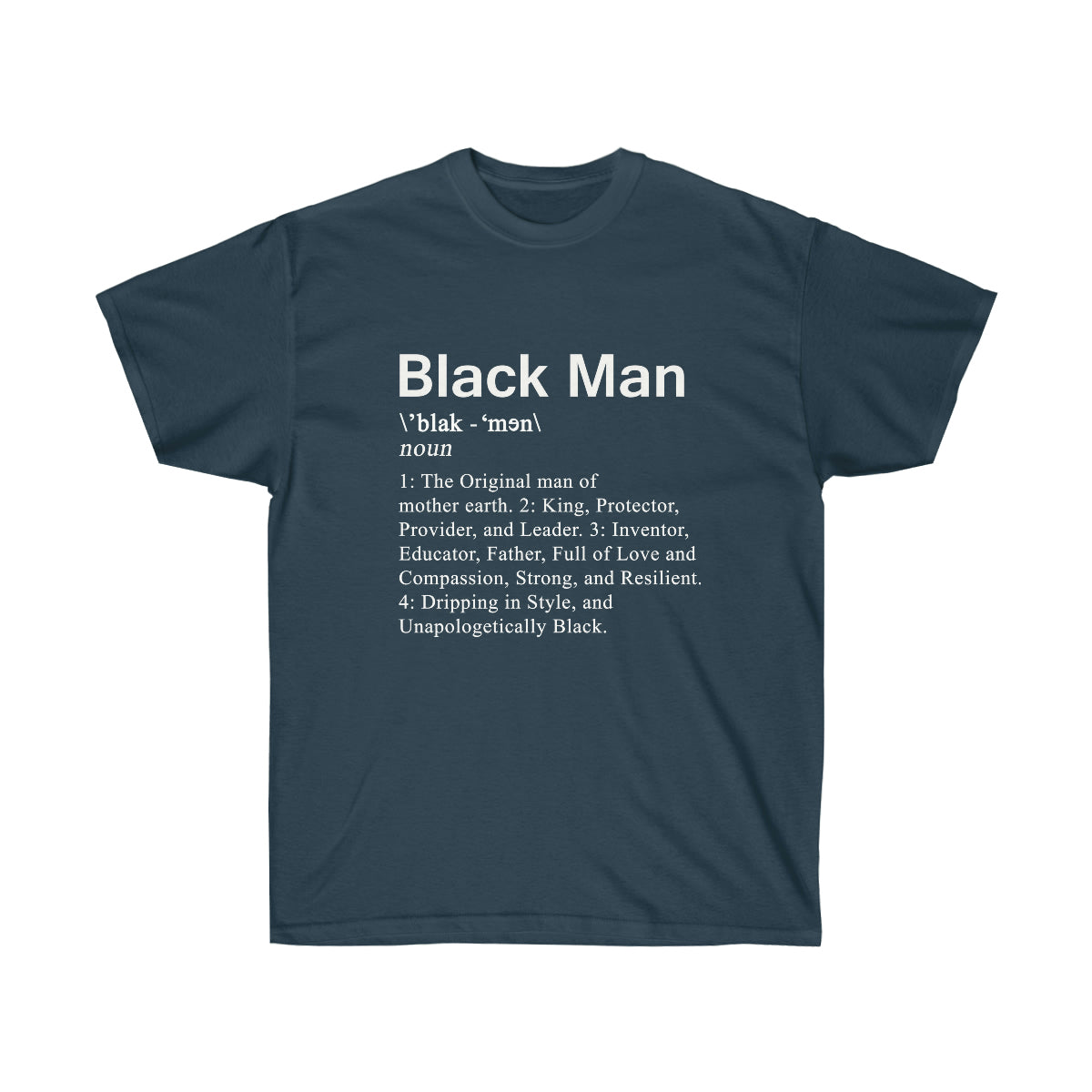 Black Men Definition Men T-Shirt - Blue Dusk, S image