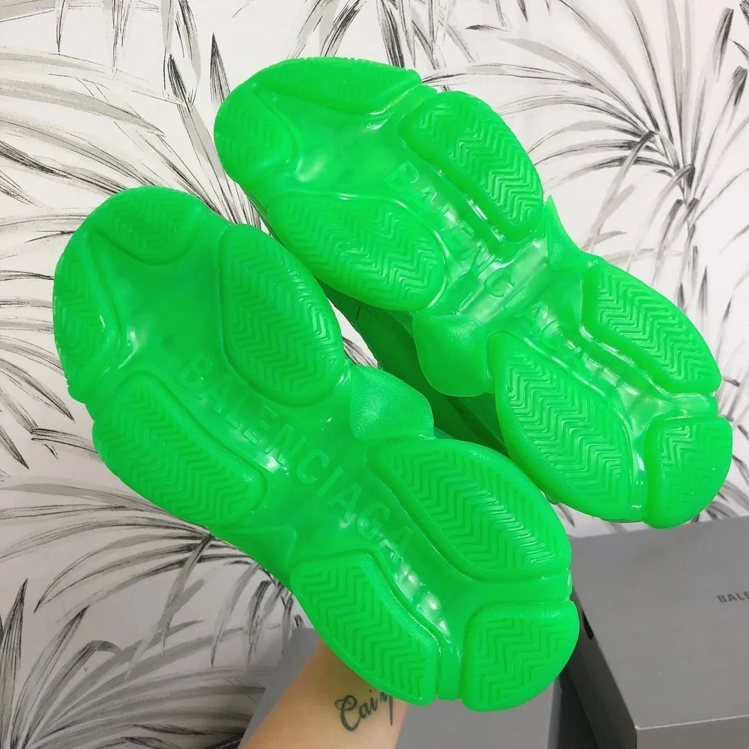 BLCG Triple S Clear Sole Neon Green Shoes Sneakers - bl0000040 image 4