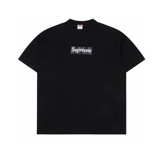SUP Box Logo Zebra Print T-Shirt in Black - 514 - spm0000514 image 0