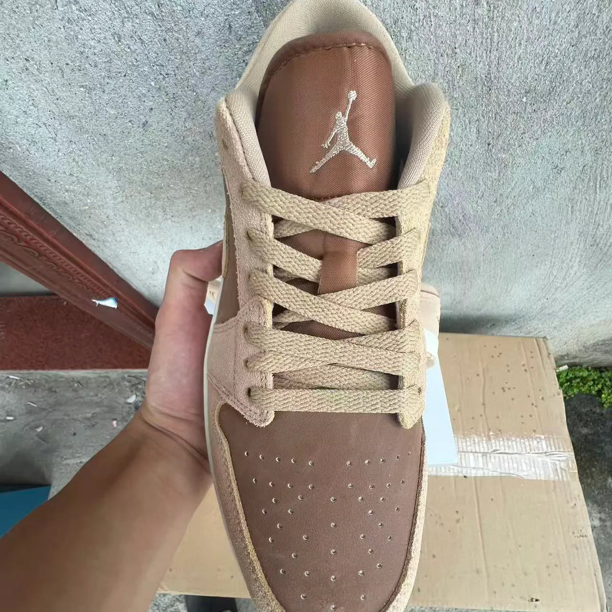 AJ 1 Low "Legend Medium Brown" Shoes Sneakers – nk0005312 image 4