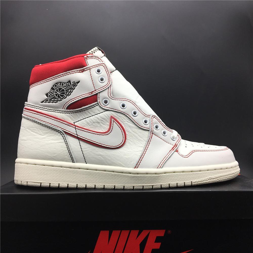 AJ 1 Retro High Phantom Gym Red Shoes Sneakers - nk0000301 image 5