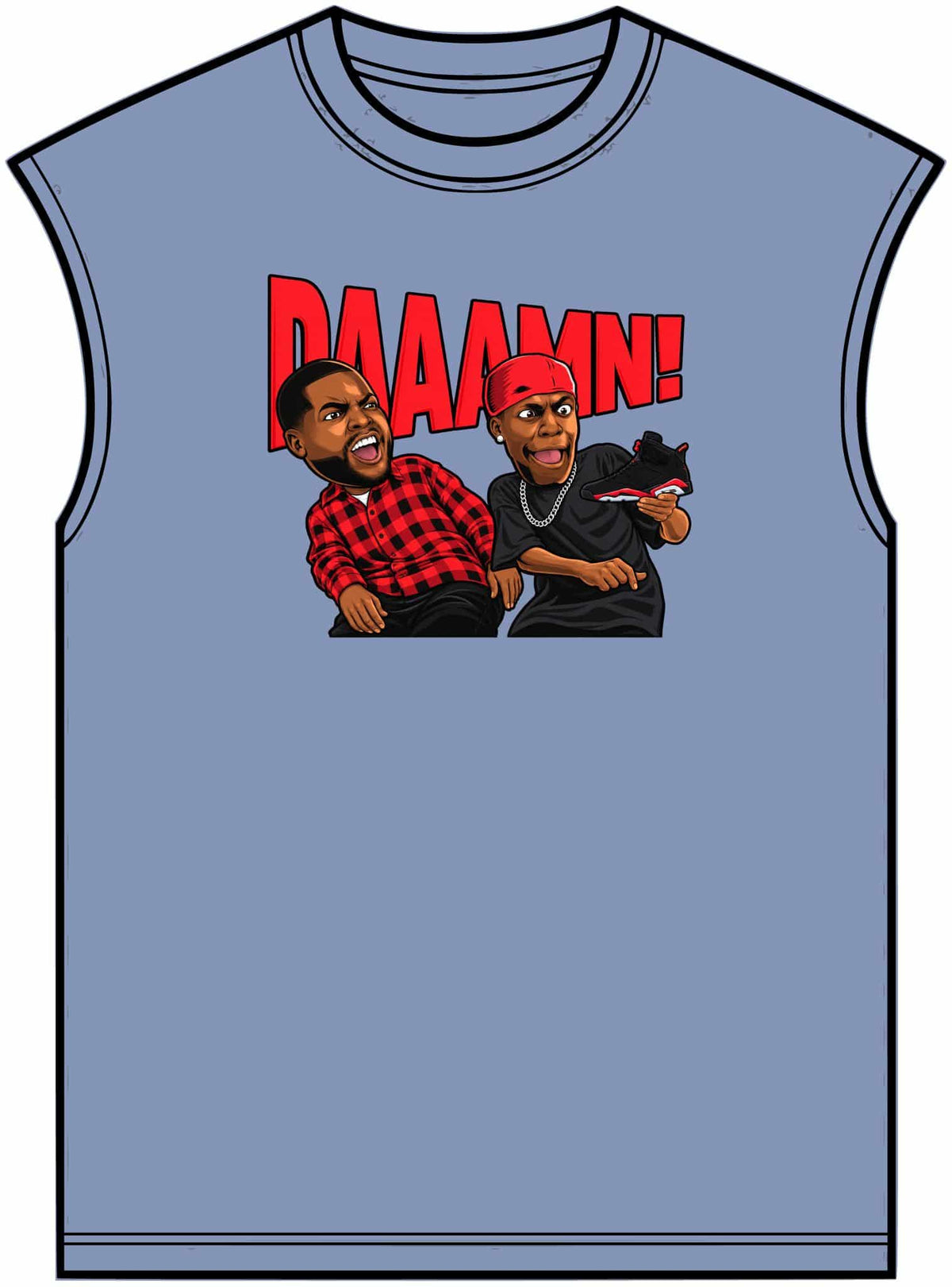 Graphic Print Unisex Garment-Dyed Muscle Tee – POD0035 image 8
