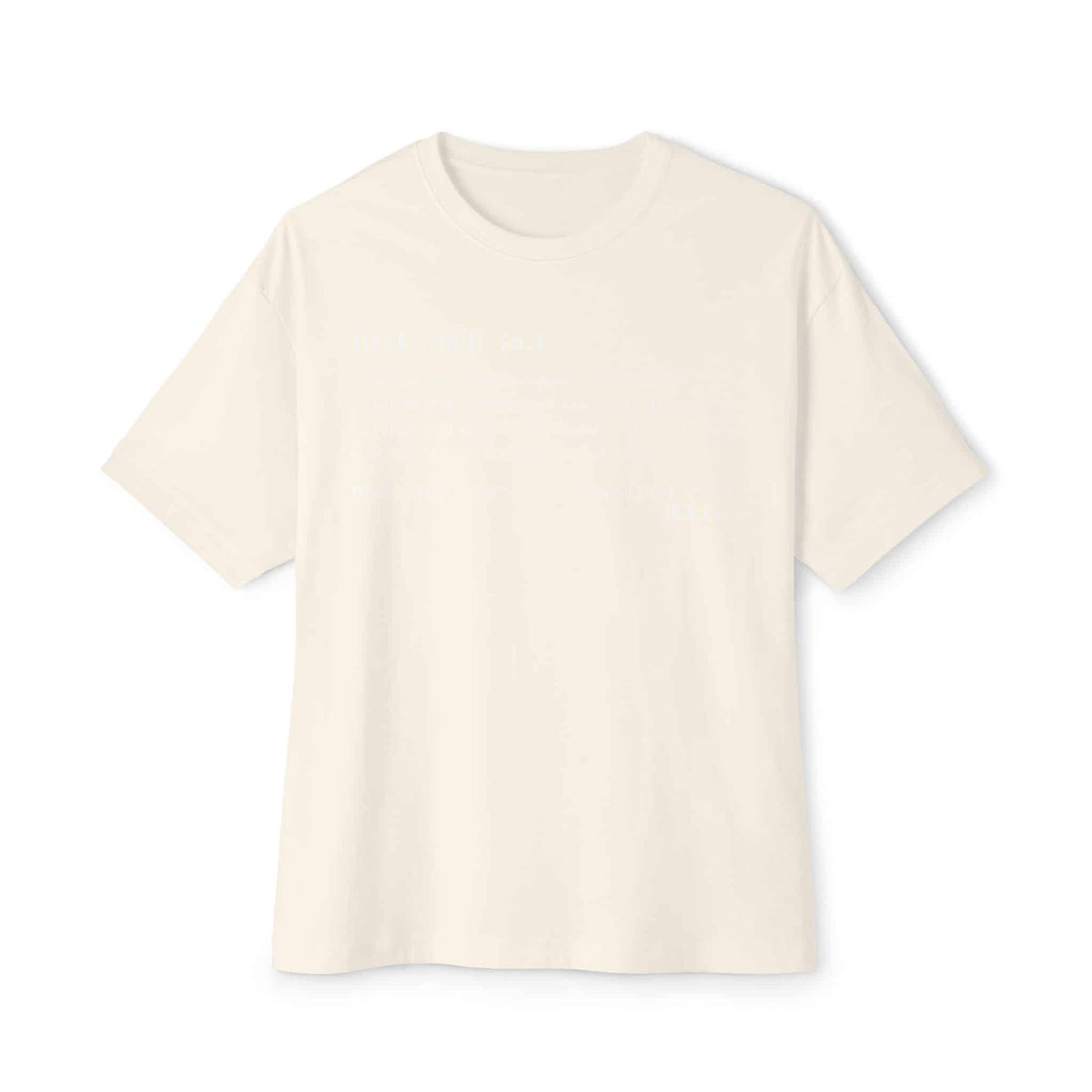 Beef Definition Unisex Oversized Boxy Tee - Natural, 2XL image