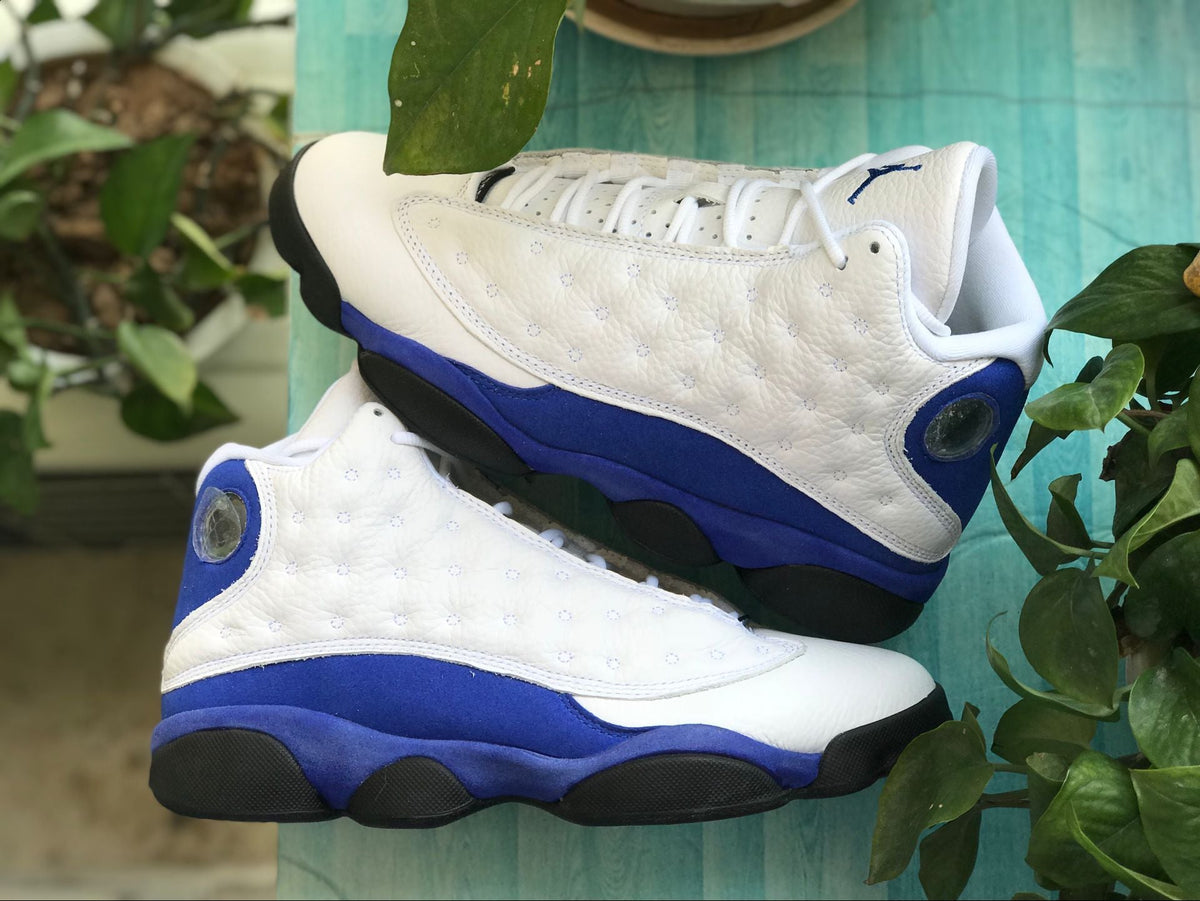AJ 13 Retro White Hyper Royal Black Shoes Sneakers - nk0000665 image 5
