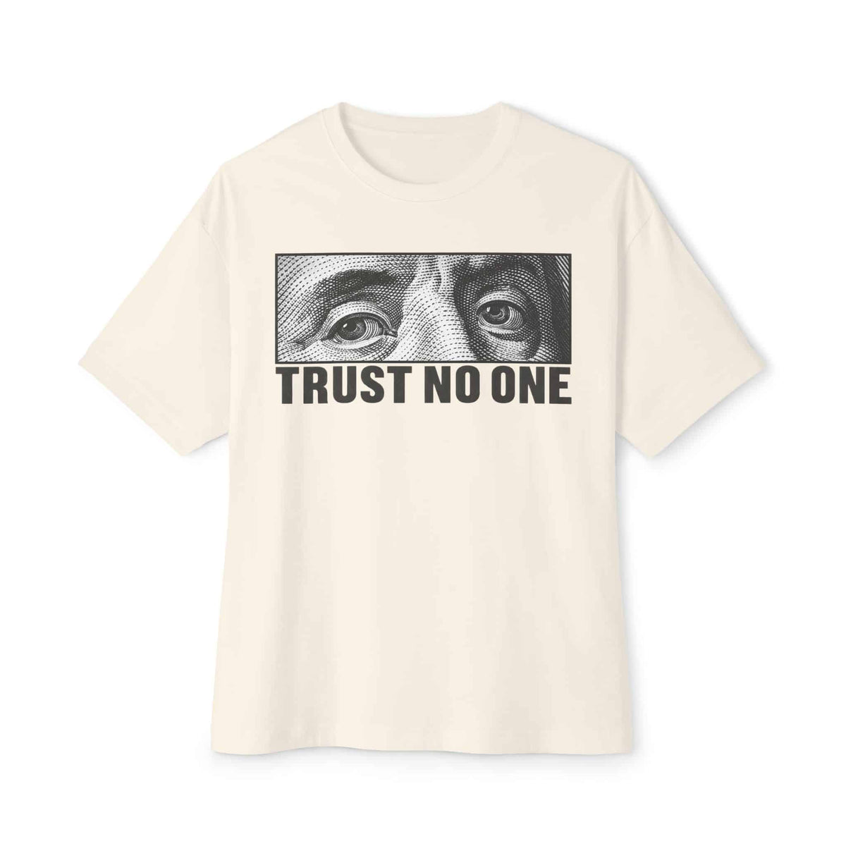 Graphic Print Unisex Oversized Boxy Tee - POD0039 - Natural, XL image