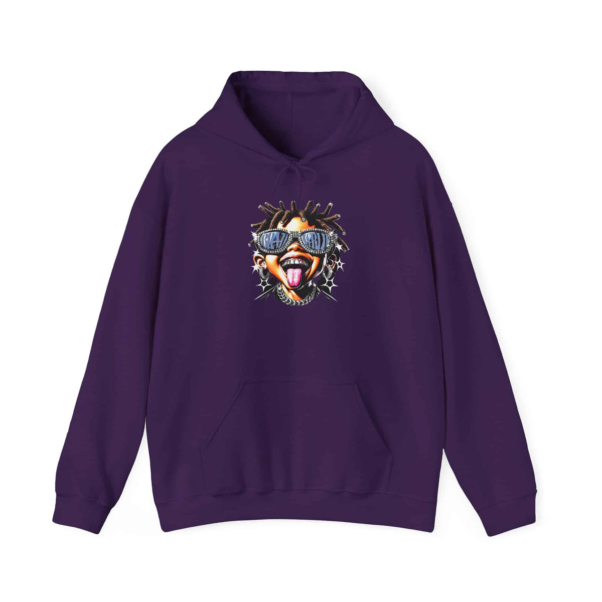 Diamond Drip Hooded Sweatshirt - 5XL, Purple image