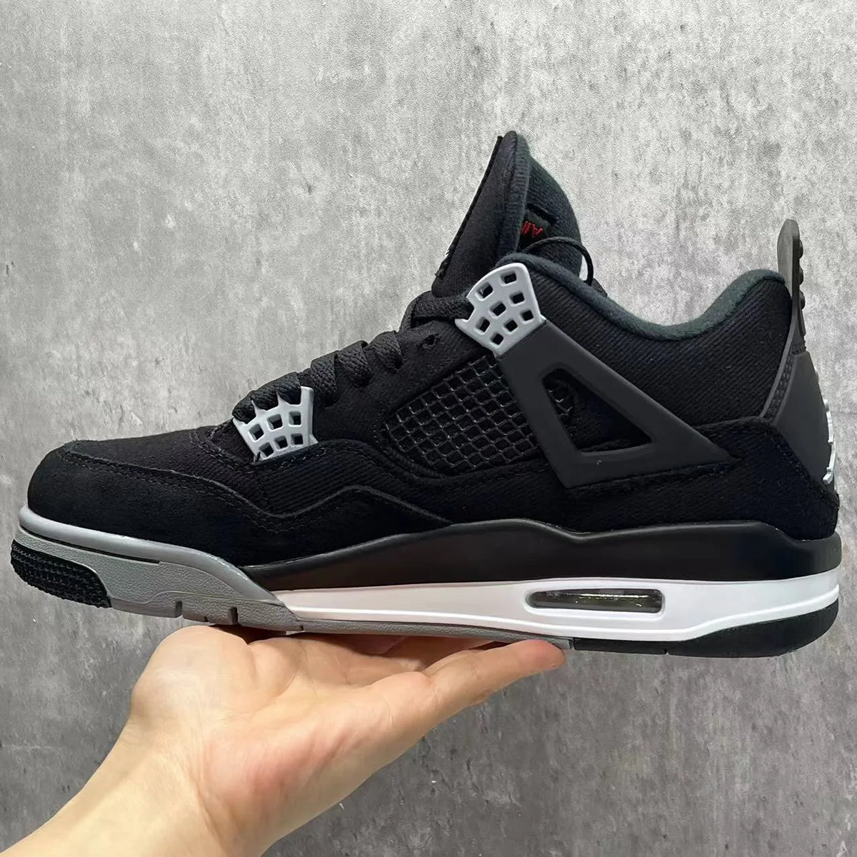 AJ 4 Retro Black Canvas Shoes Sneakers - nk0002275 image 11