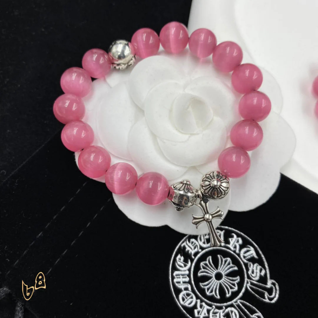 CH Pink Tiger Eye Stone Bracelet - CH0055 - Pink 2 image