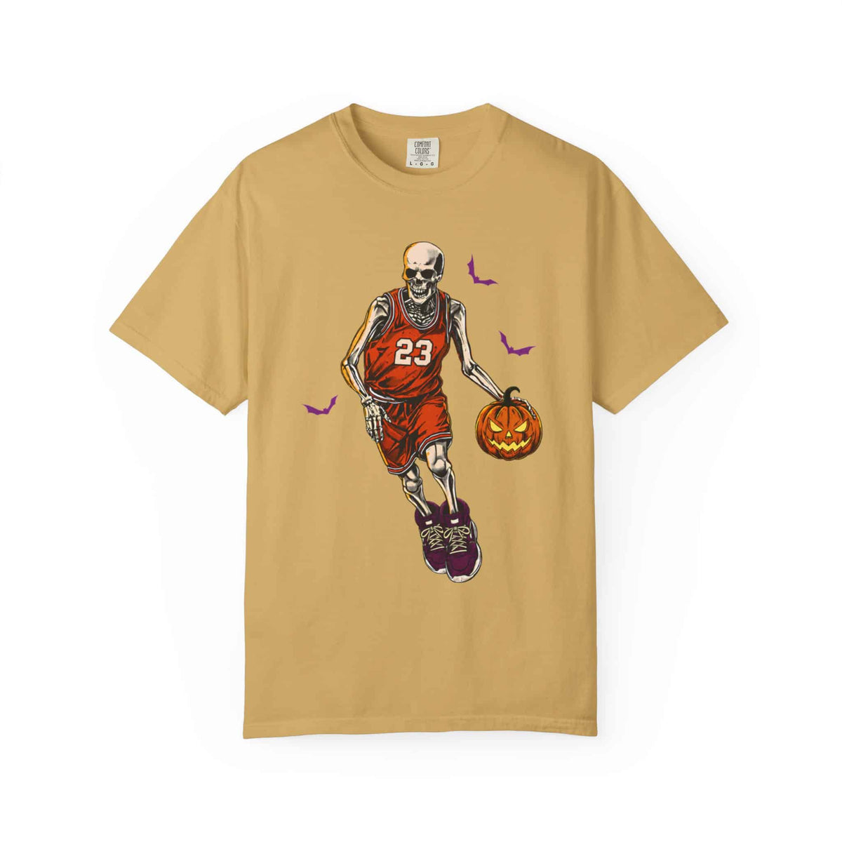 Halloween Basketball Unisex Garment-Dyed T-shirt image