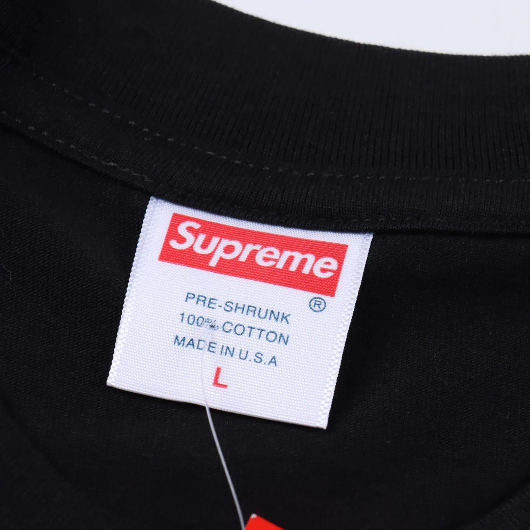 SUP Box Logo Zebra Print T-Shirt in Black - 514 - spm0000514 image 3