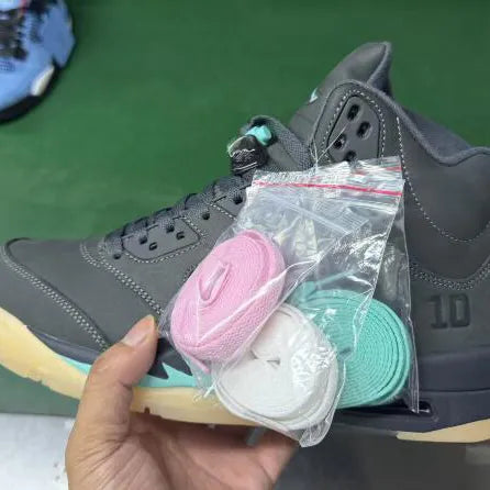 [PREMIUM] AJ 5 Retro SoleFly Black Aurora Green Shoes Sneakers - nk0005505 image 2