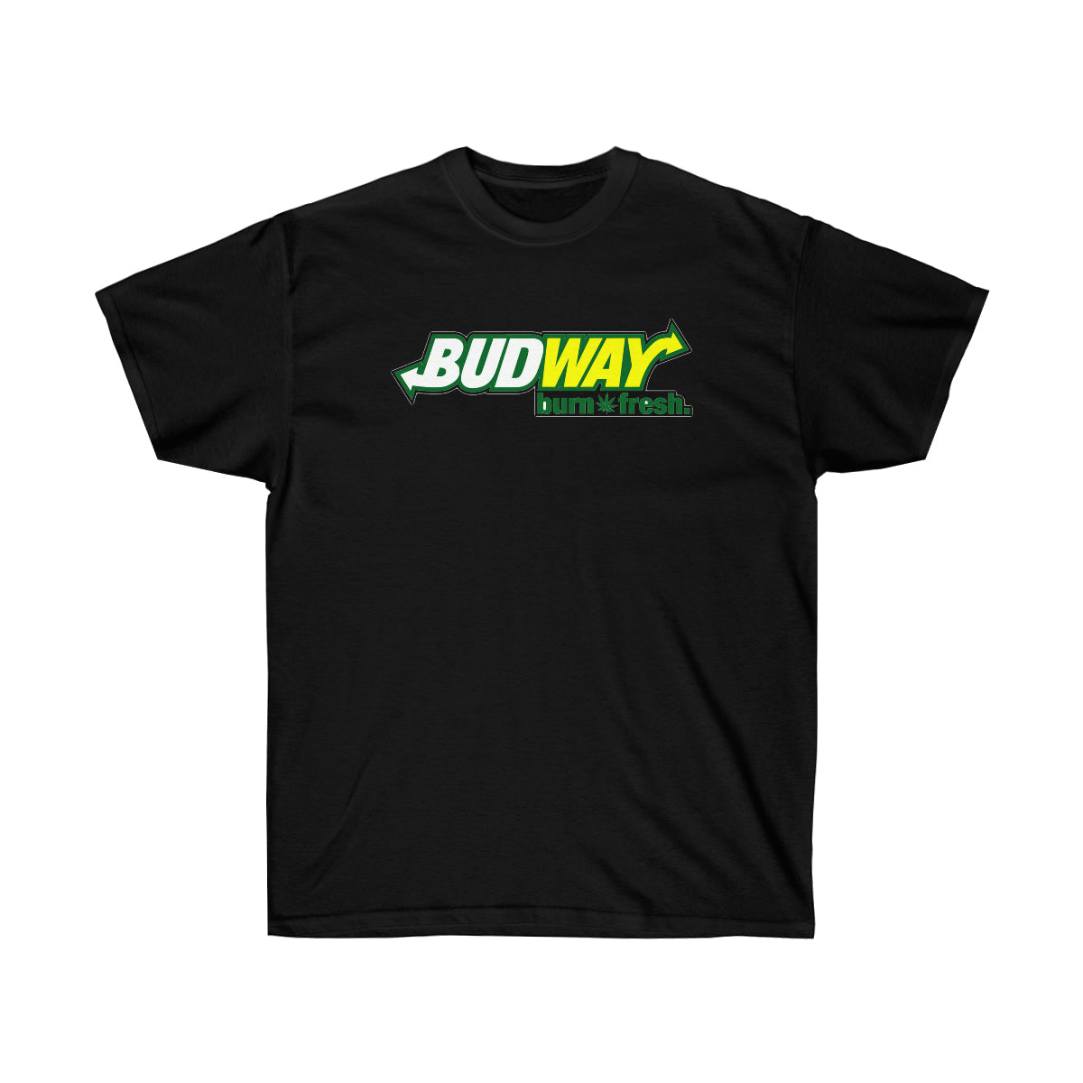 Budway Burn Fresh White Men T-Shirt - Black, M image