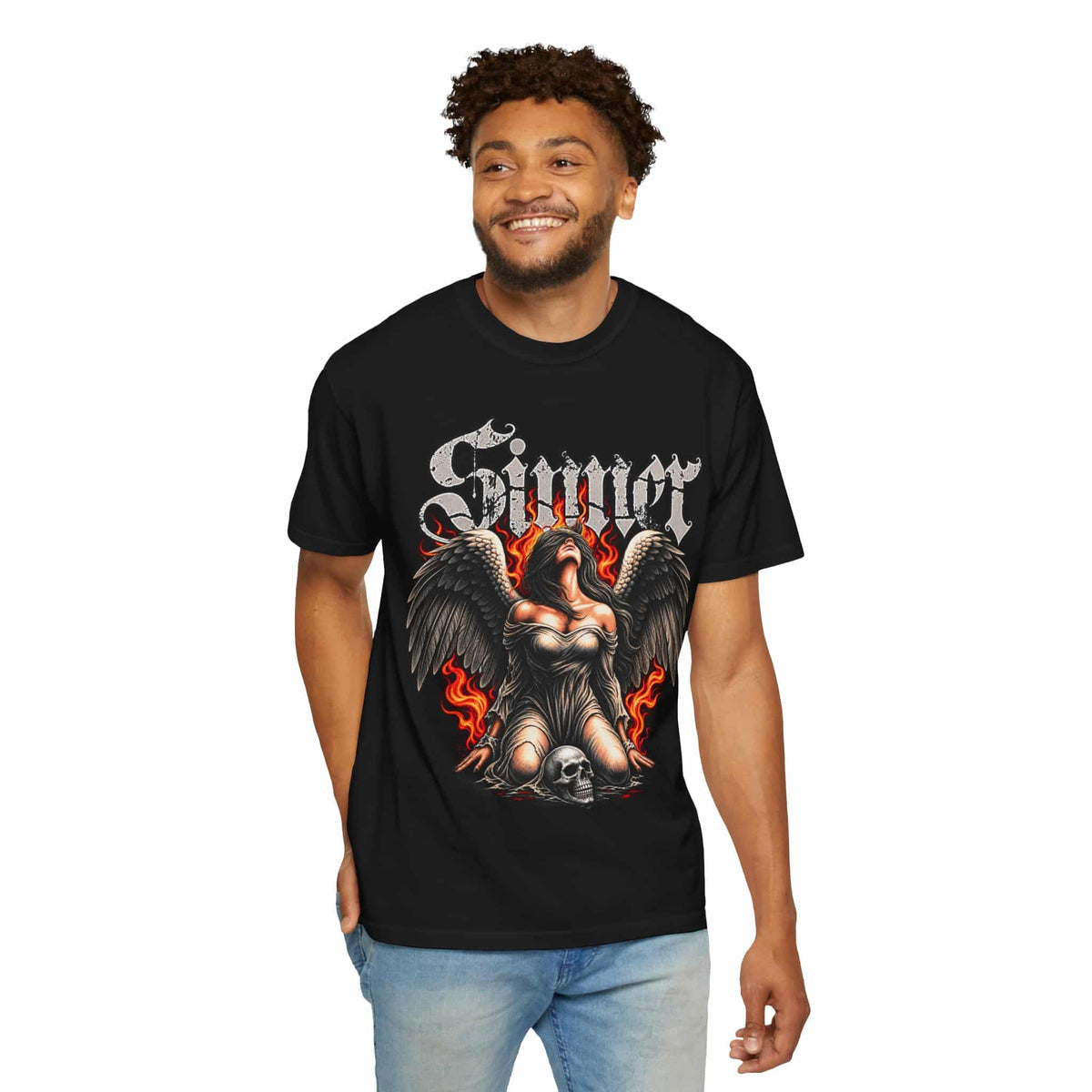 Sinner’s Flame Unisex Garment-Dyed T-shirt image 5
