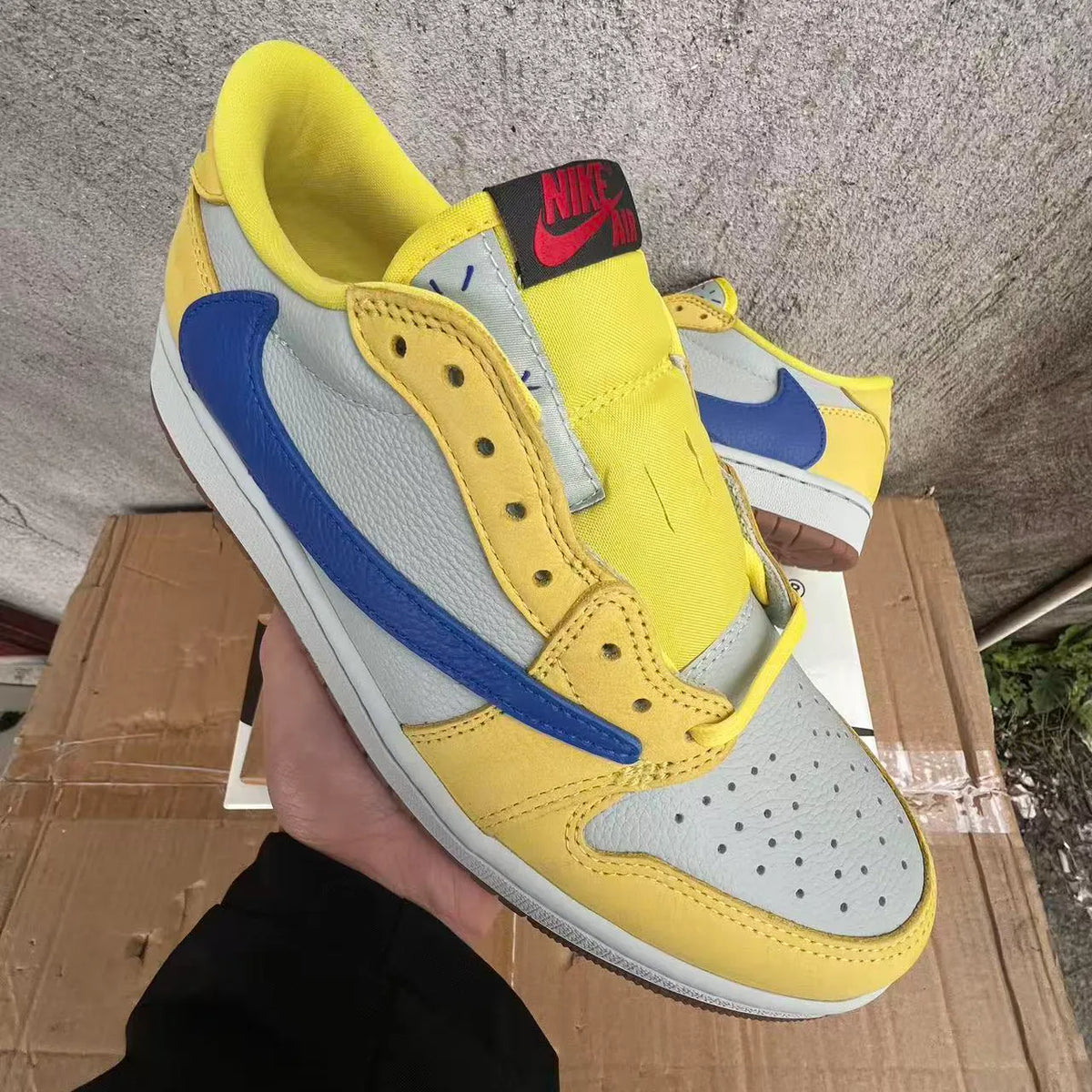 Travis Scott x AJ 1 Retro Low Canary Shoes Sneakers - nk0004957 image 5