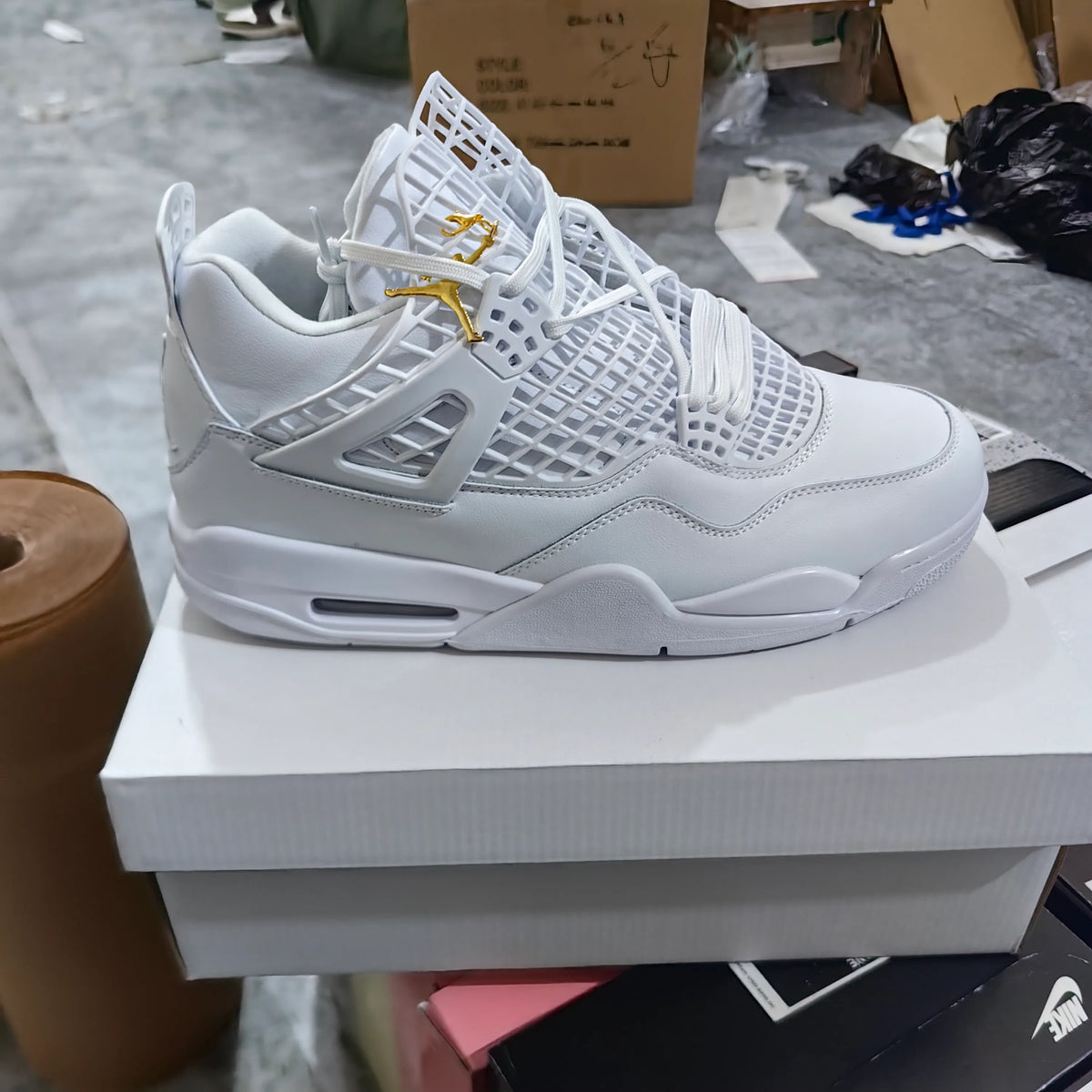 [Premium] AJ 4 NET White Shoes Sneakers – nk0003908 image 6