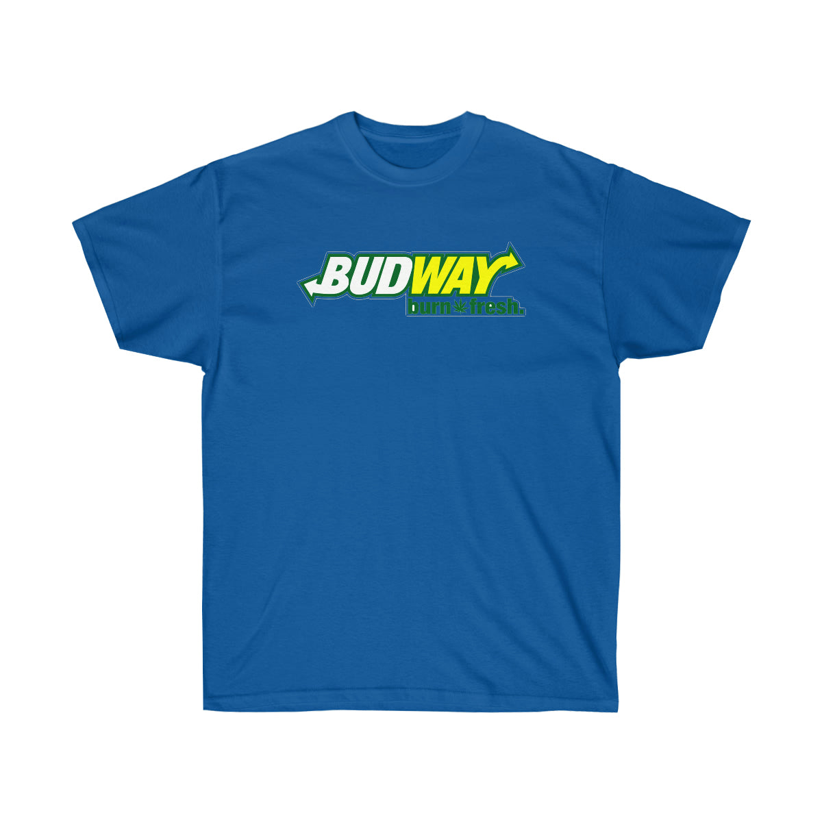Budway Burn Fresh White Men T-Shirt - Royal, L image