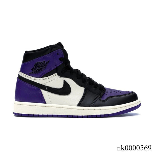 AJ 1 Retro High Court Purple Shoes Sneakers - nk0000569 image 0