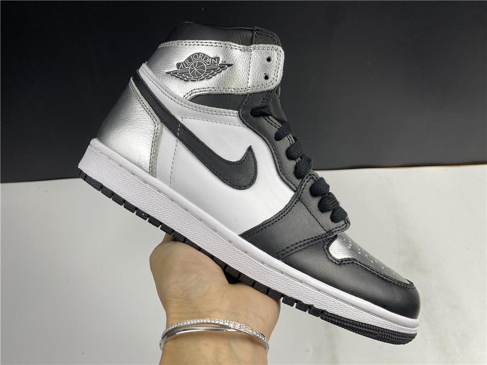 AJ 1 High OG WMNS Silver Toe Shoes Sneakers - nk0001426 image 1