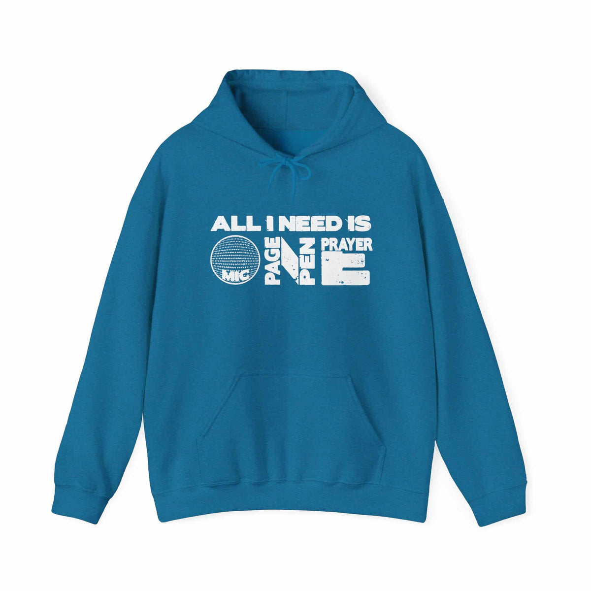 ALL_I_NEED_IS Hooded Sweatshirt - S, Antique Sapphire image