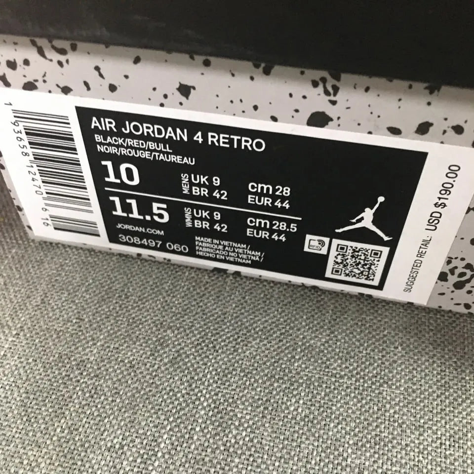AJ 4 Retro Bred (2019) Shoes Sneakers - nk0000027 image 11