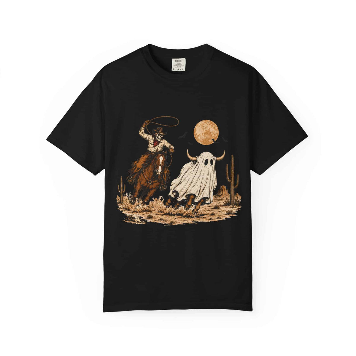 Halloween Basketball Skeleton Unisex Garment-Dyed T-shirt image