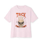 TRICK OR DIE Unisex Oversized Boxy Tee - Soft Pink, M image