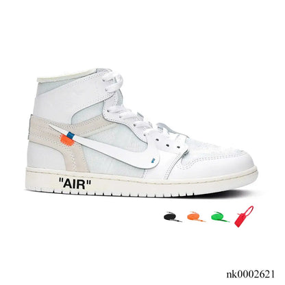 OW x AJ 1 High White Shoes Sneakers – nk0002621 image