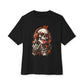 Neon Skull DJ Unisex Oversized Boxy Tee - Black, XL image