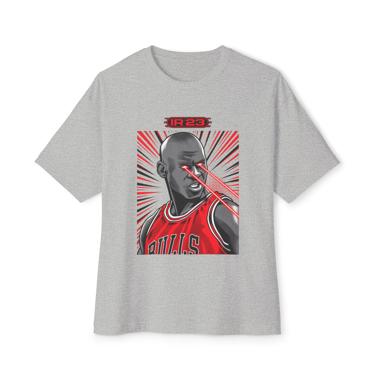 Graphic Print Unisex Oversized Boxy Tee - POD0032 - Athletic Heather, 2XL image