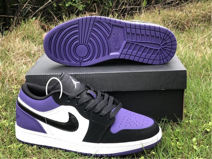 AJ 1 Low Court Purple (GS) Shoes Sneakers - nk0000731 image 18