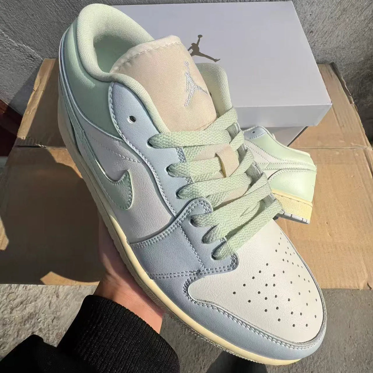 AJ 1 Low Sail/Aura Shoes Sneakers – nk0004842 image 6