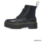 DM Molly Leather Platform Boots in Black Buttero Shoes Sneakers - nk0005494 image 1