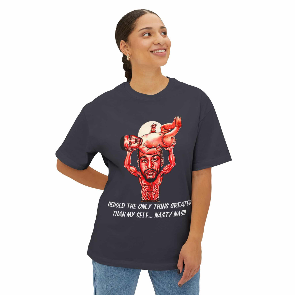 Nas The Last Word  Unisex Oversized Boxy Tee image 19