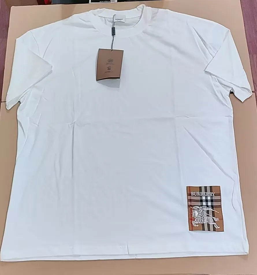 BUR Check Label T-Shirt in White - 384 - bbr0000384 image 6