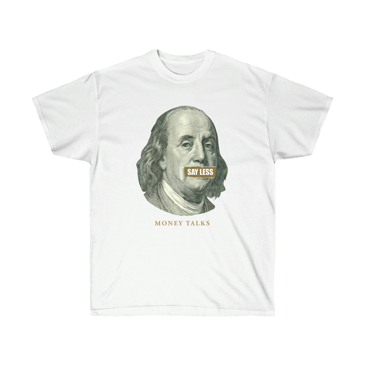 Say Less Money Talks Men T-Shirt - White, XL image