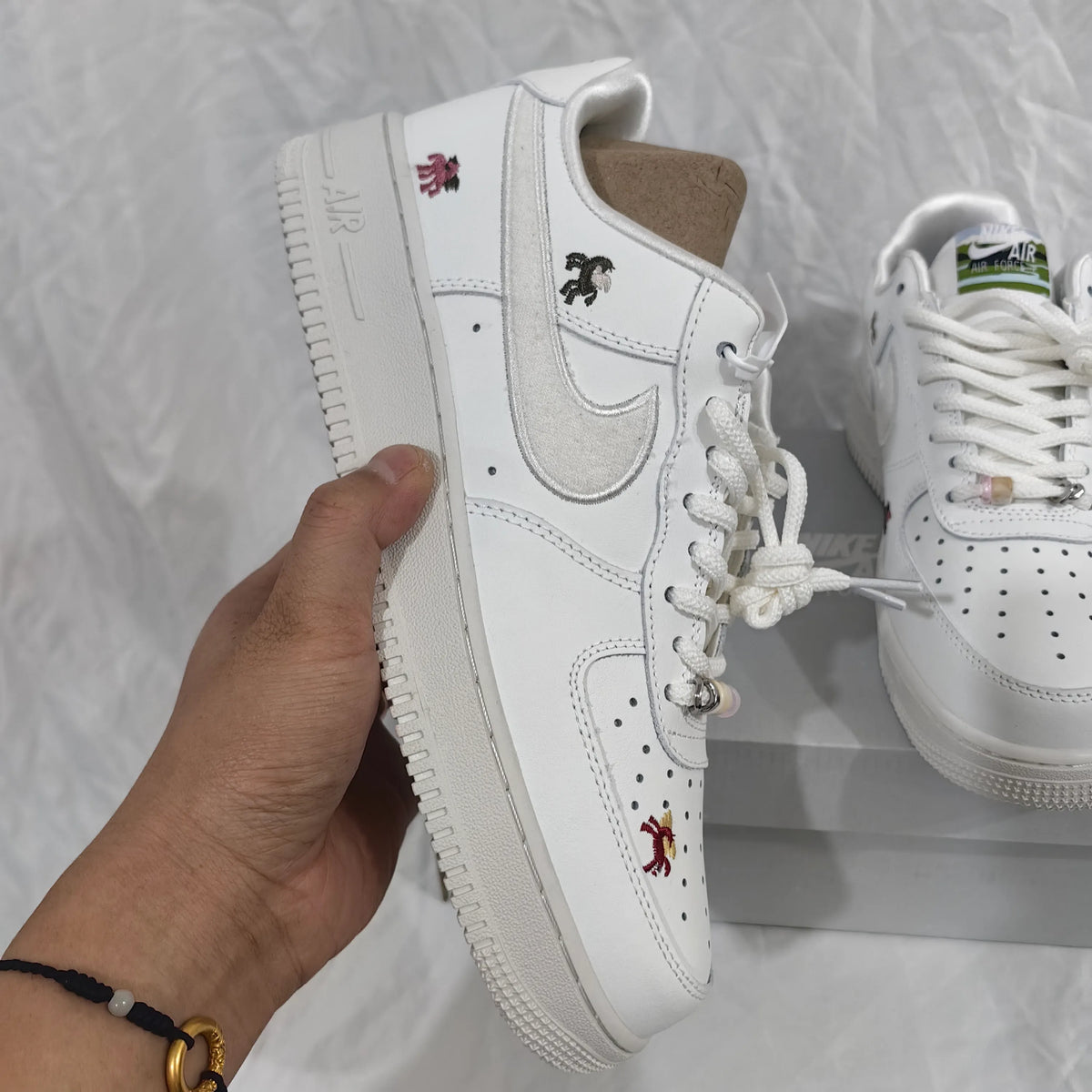 Air Force 1 Chenille Swoosh Year Of The Horse Shoes Sneakers - nk0004808 image 5