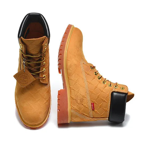 SUP x TBL 6 Inch Premium Waterproof Boot 'Embossed Diamond Plate - Wheat' Shoes Sneakers - nk0005480 image 5