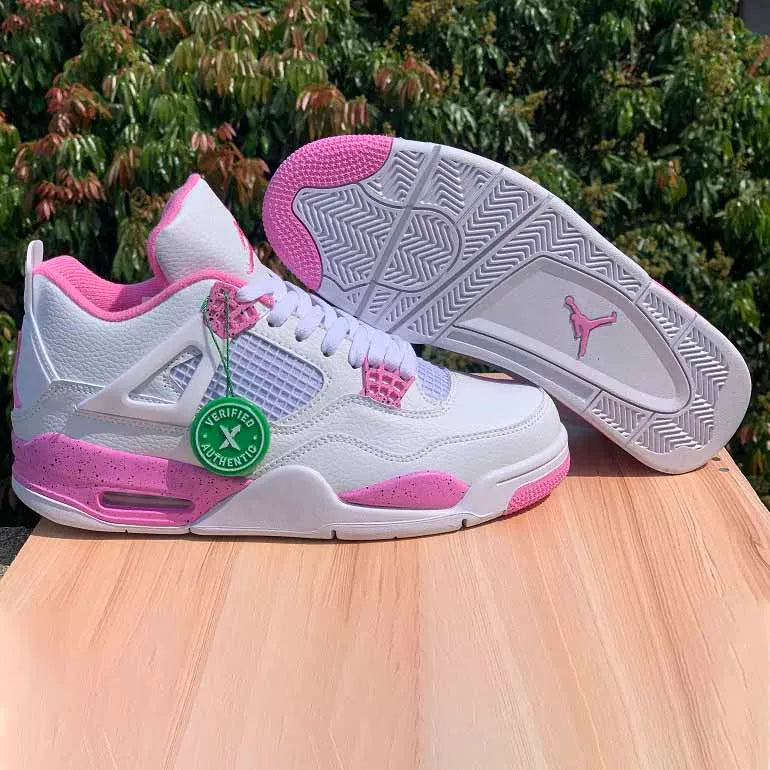 AJ 4 White Pink Oreo Shoes Sneakers - nk0003985 image 3