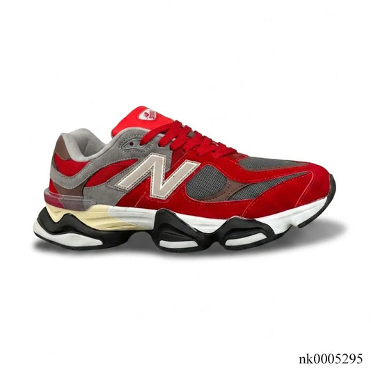 NB 9060 Red and Grey Unisex Chunky Shoes Sneakers - nk0005295 image