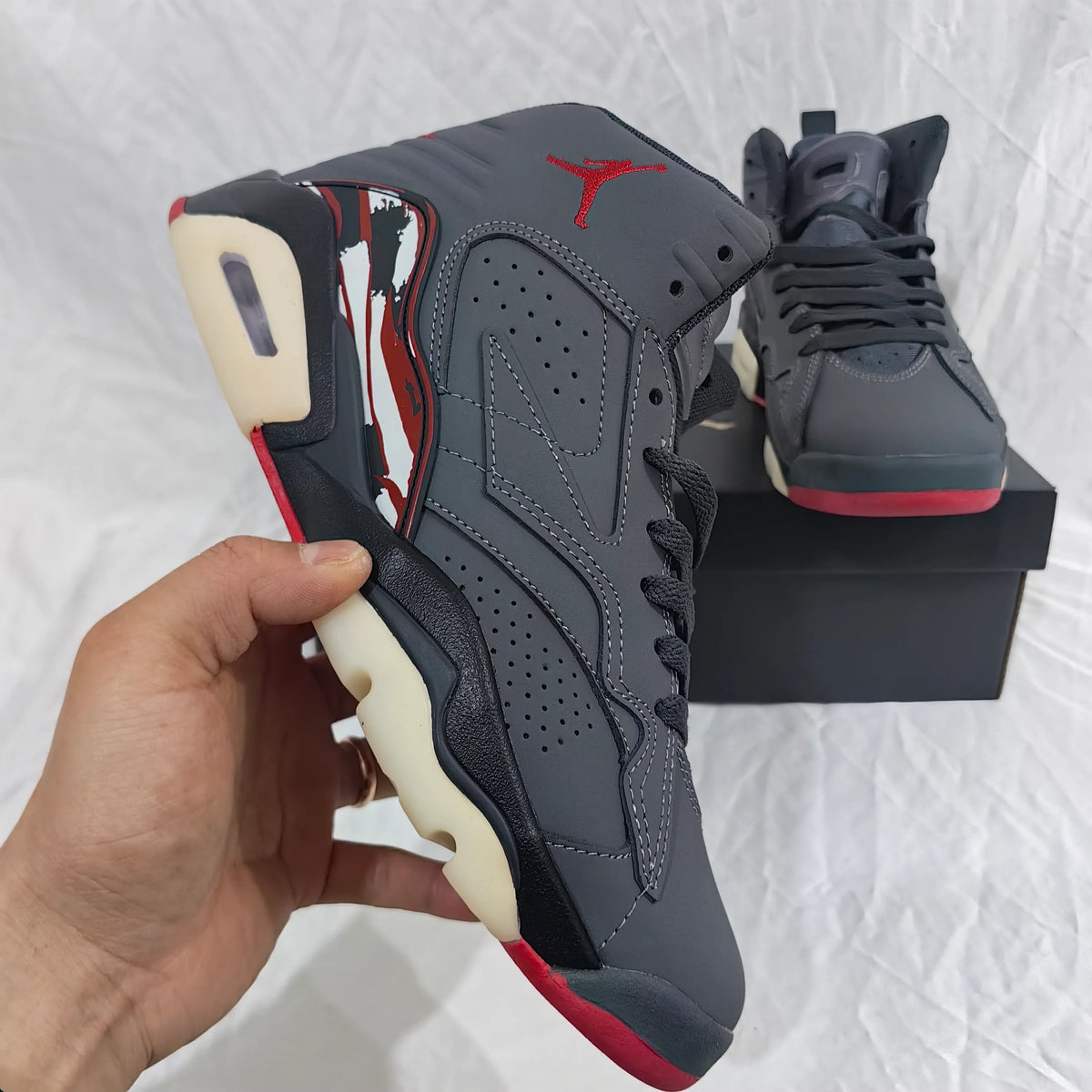 AJ MVP 'Anthracite Gym Red' Shoes Sneakers - nk0004850 image 9