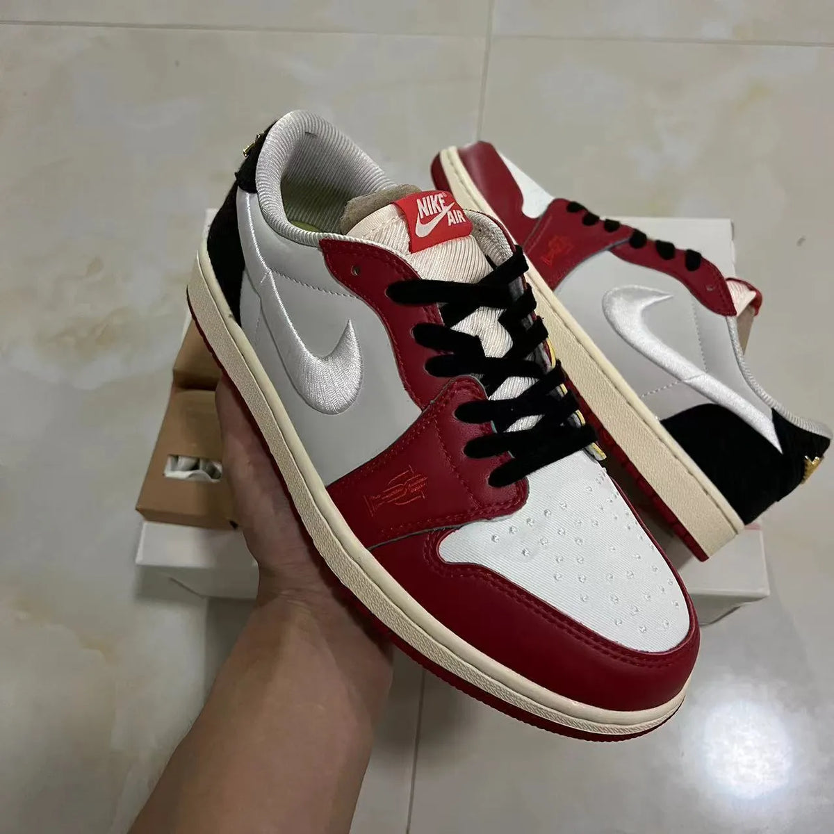 Trophy Room x AJ 1 Low OG (White Swoosh) Shoes Sneakers – nk0004773 image 7