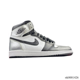 AJ 1 High OG WMNS Silver Toe Shoes Sneakers - nk0001426 image 0