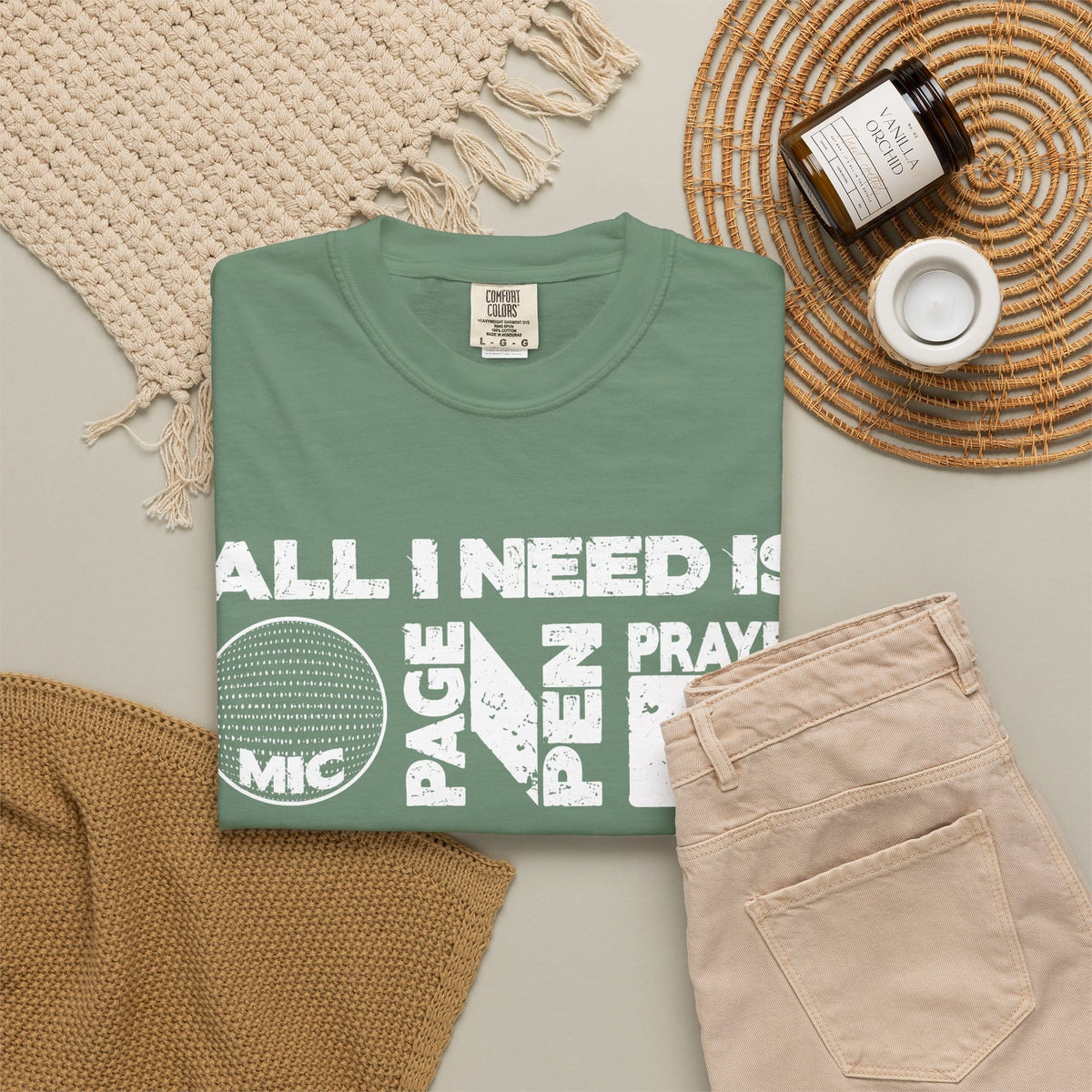 ALL_I_NEED_IS Unisex Garment-Dyed T-shirt image 27