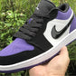 AJ 1 Low Court Purple (GS) Shoes Sneakers - nk0000731 image 9