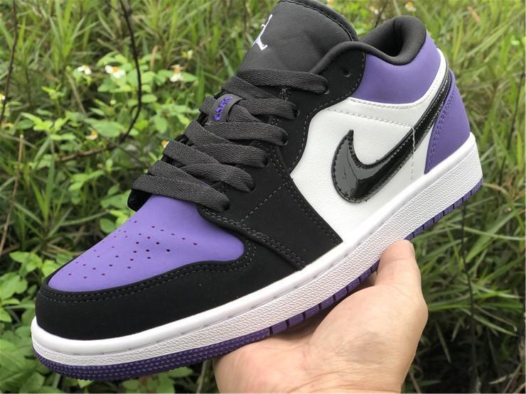AJ 1 Low Court Purple (GS) Shoes Sneakers - nk0000731 image 9