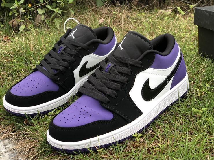 AJ 1 Low Court Purple (GS) Shoes Sneakers - nk0000731 image 15