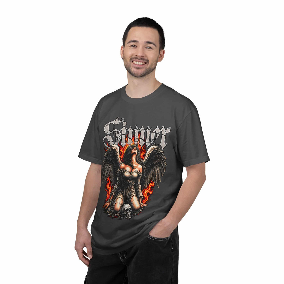 Sinner’s Flame Unisex Garment-Dyed T-shirt image 81