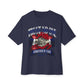Graphic Print Unisex Oversized Boxy Tee - POD0037 - Navy, XL image