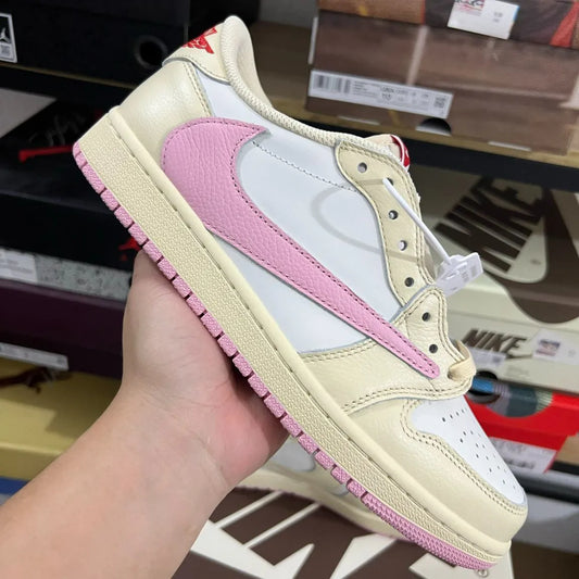 Travis Scott x AJ 1 Low OG Sail Shy Pink Shoes Sneakers – nk0004766 image 2
