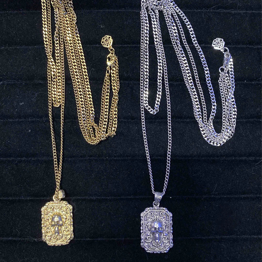 McQueen Engraved Skull Necklace - MC0005 image 2
